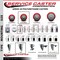 Service Caster 3.5'' Red Poly Wheel Swivel 7/16'' Stem Caster Set 2 Total Lock Brake, 4PK SCC-GRTTL20S3514-PPUB-RED-716138-2S2 - alternate 4